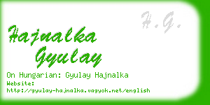 hajnalka gyulay business card